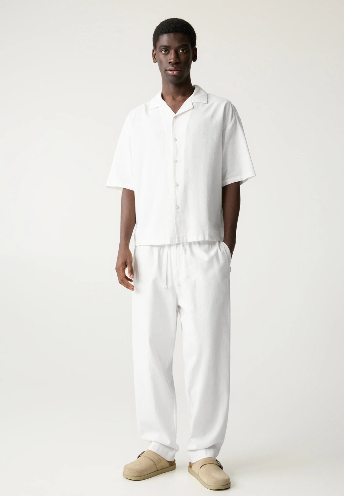 LINEN BLEND - Camicia - sand