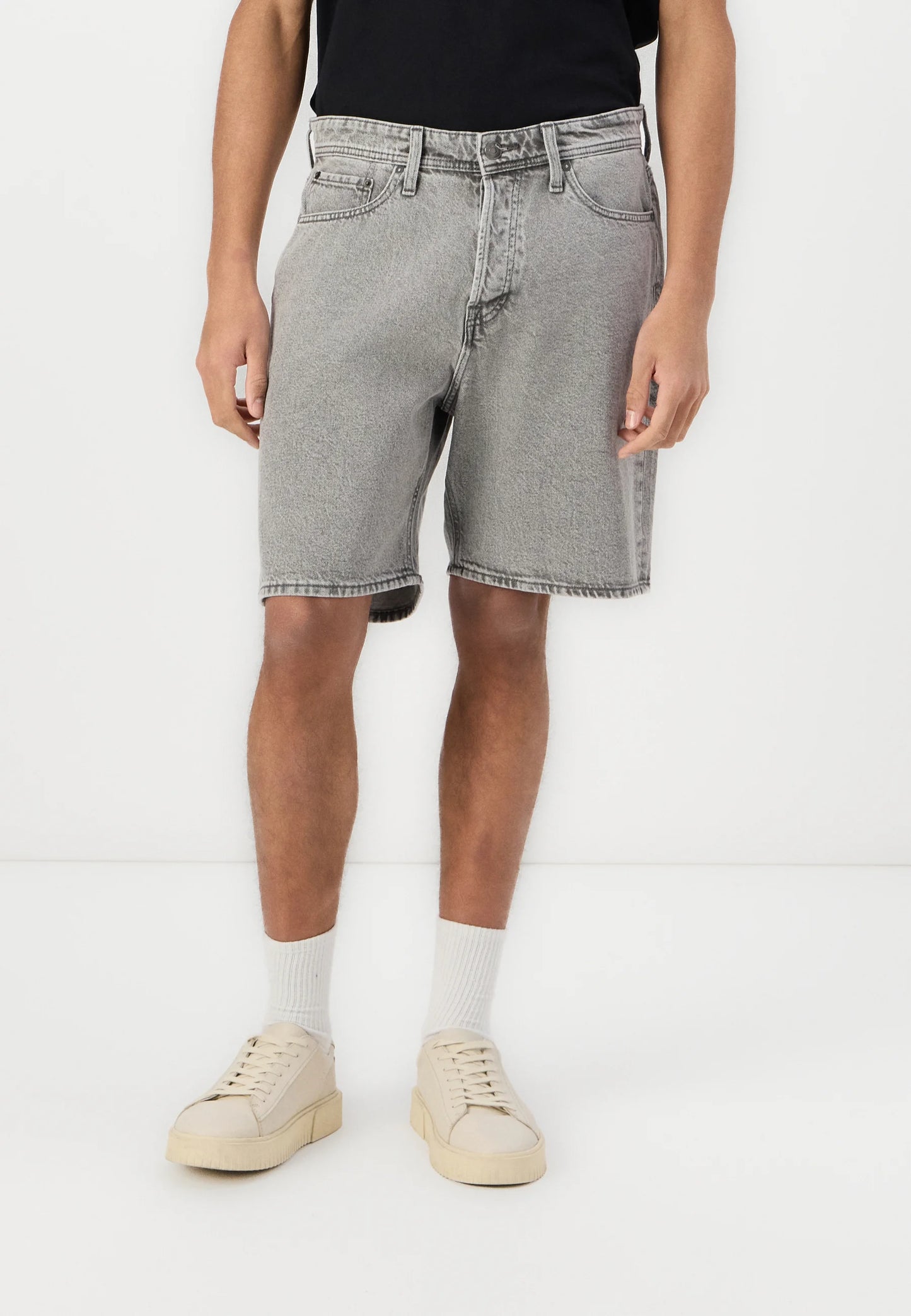 Shorts di jeans - grey denim